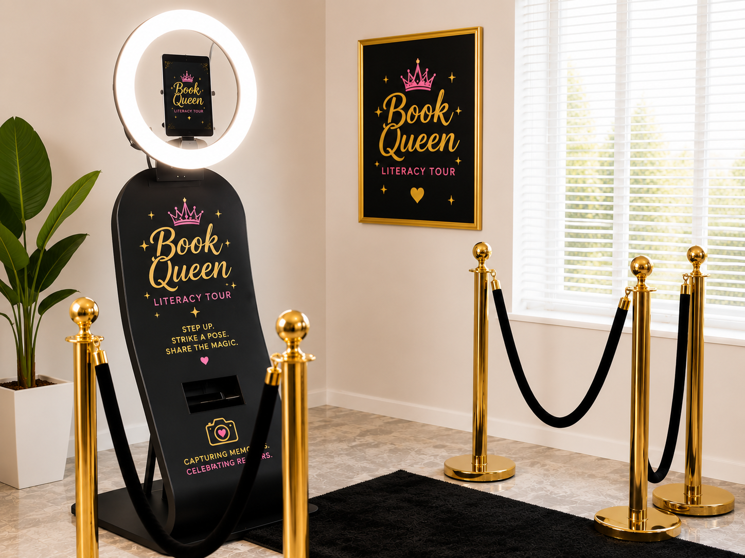 Photo booth experience with the Book Queen